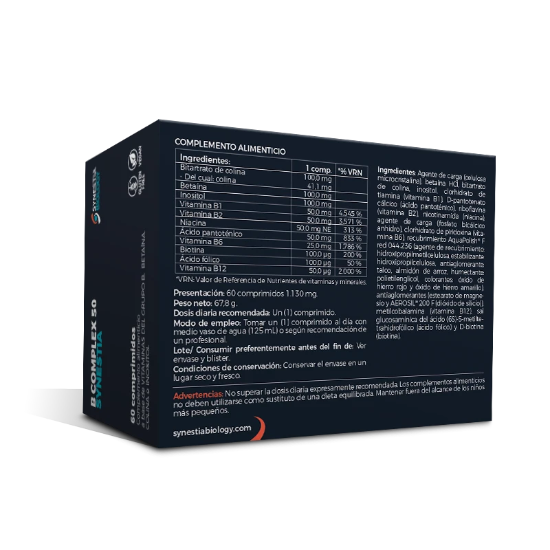 B Complex 50 Synestia (60 comp.) - Imagen 2