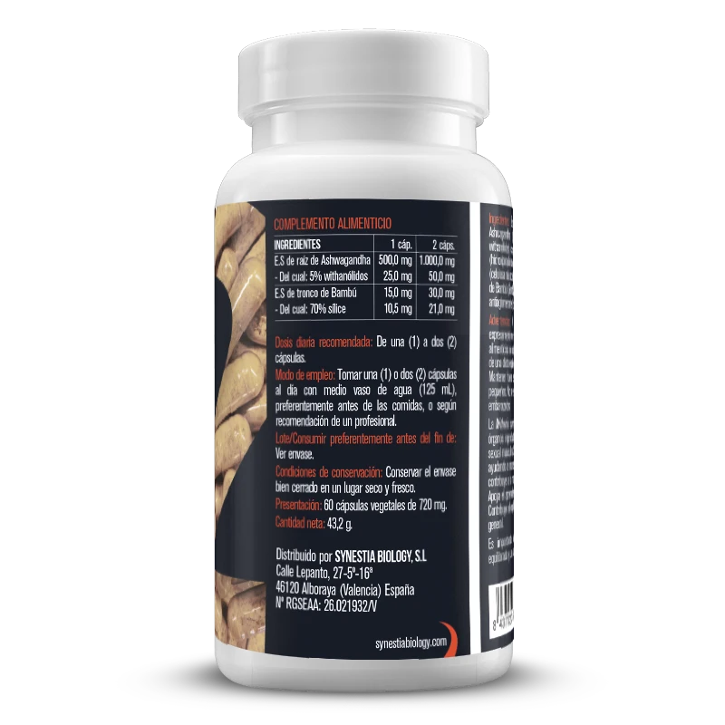 Ashwagandha Synestia (60 cáps.) - Imagen 2