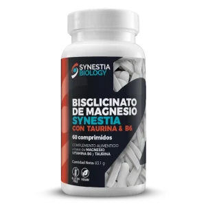 Bisglicinato de Magnesio Synestia con Taurina & B6 (60 comp. - 1.385 mg)