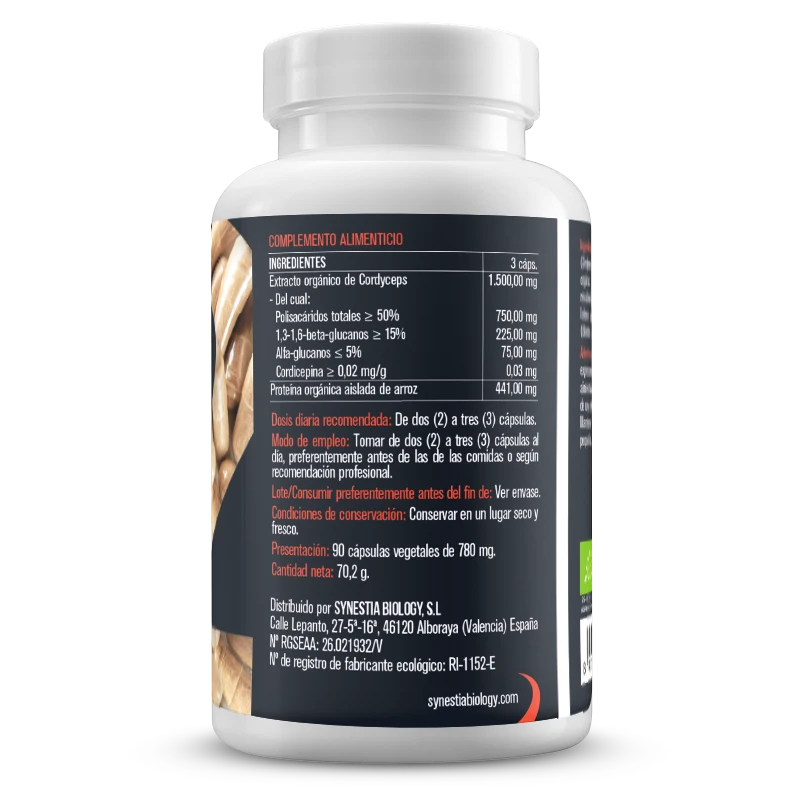 Cordyceps Synestia (780mg-90 cáps) - Imagen 3
