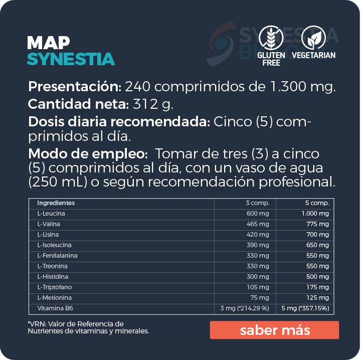 Map Synestia (1.300 mg-240 comp.) - Imagen 2