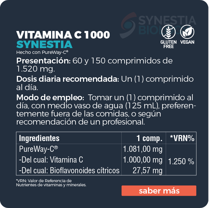 Vitamina C 1000 Synestia Pureway-C® - Imagen 4