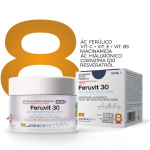 Feruvit 30® Crema facial antiedad - protectora solar y 8 Ingredientes activos para una piel más joven